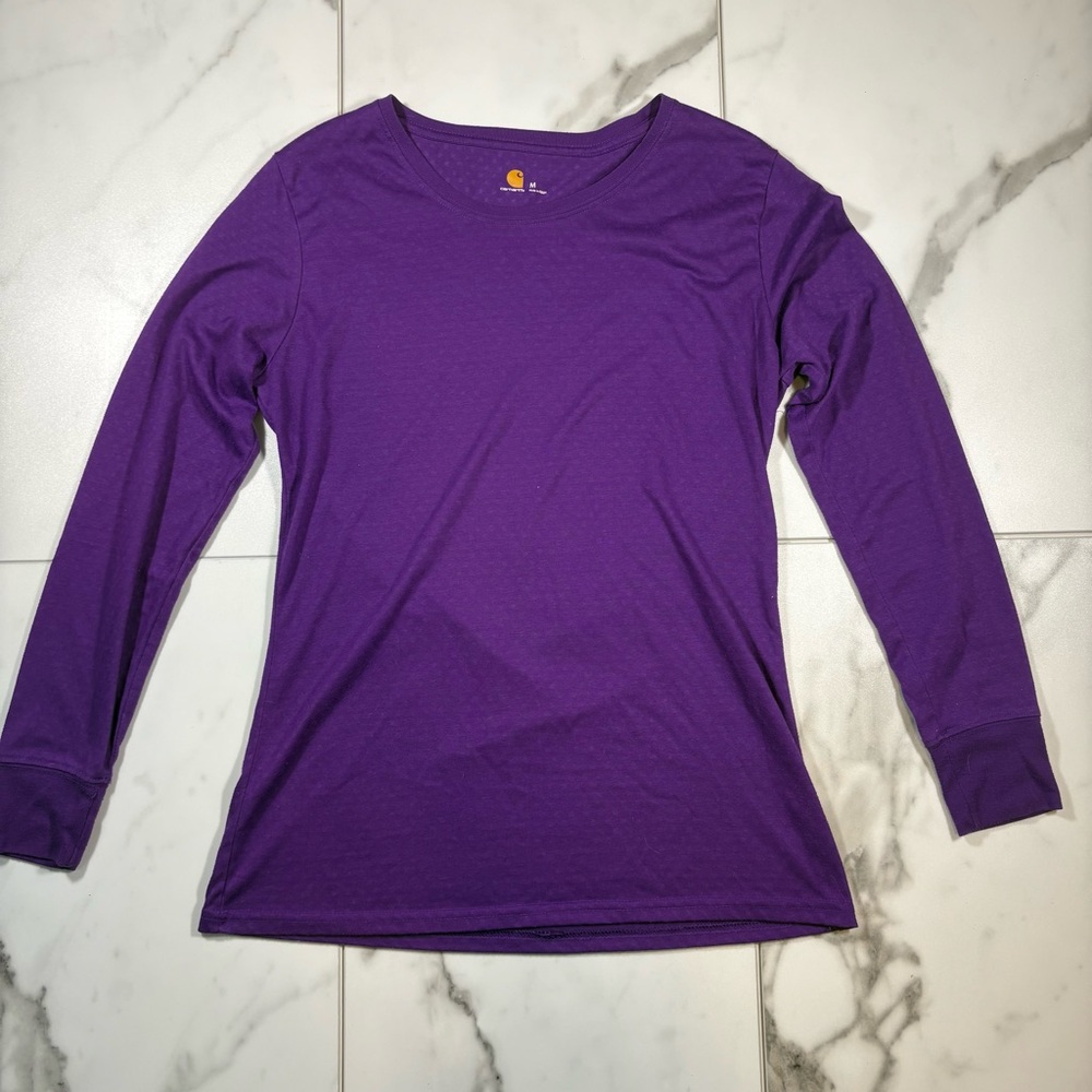 Carhartt Women's Long Sleeve Active Shirt Purple Size Medium